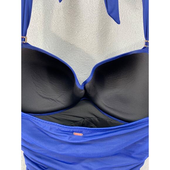 Victoria's Secret Swimsuit Sz 40DD The Unforgettable One‎ Piece Blue Formed Cups - Picture 9 of 11